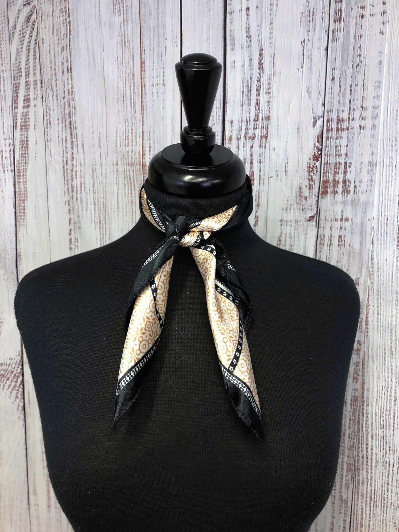 Black & Tan Lace Scarf