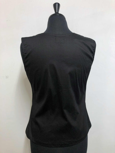 Plain Solid Black Show Vest