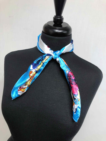 Turquoise Floral Scarf