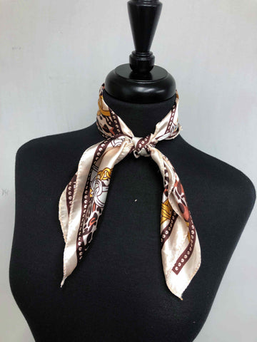 Cream & Brown Scarf