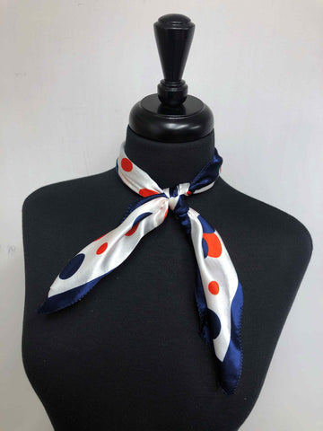 Red, White & Blue Dot Scarf
