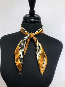 Buckskin & Gold Leopard Print Scarf