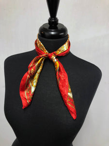 Red & Gold Horse Scarf