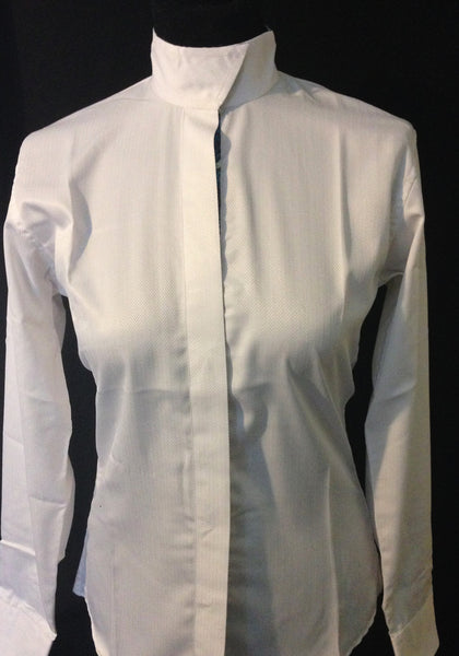 Herringbone Paisley Coolmax Hunt Shirt - White