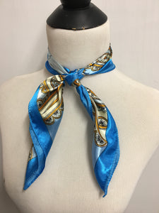 Blue & Gold Paisley Scarf