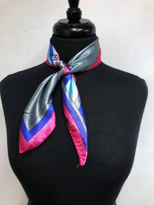 Pink, Turquoise, Purple & Silver Scarf