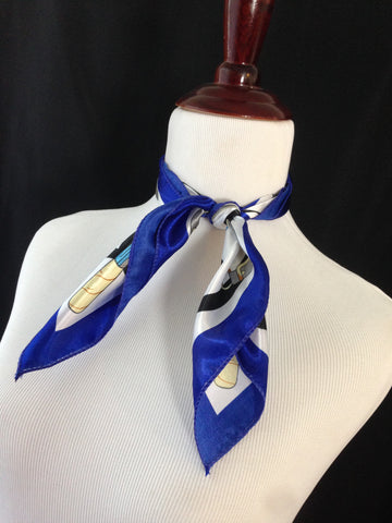 Royal Blue Chains Scarf
