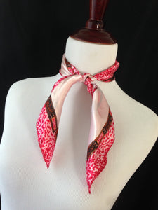Red & Pink Leopard Scarf