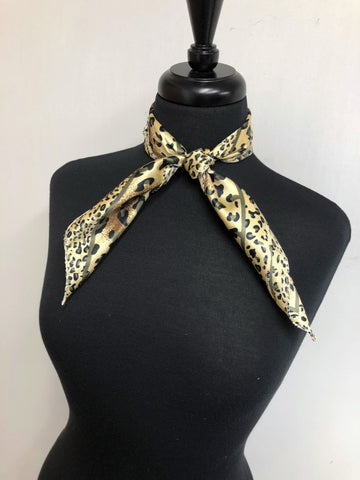 Tan Leopard Scarf