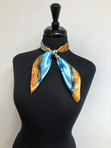 Turquoise & Leopard Scarf