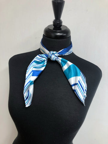 Blue & Turquoise Stripe Scarf