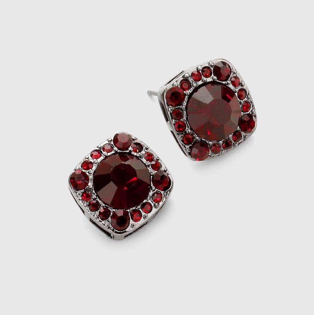 Square Crystal Earrings (Multiple Colors Available)