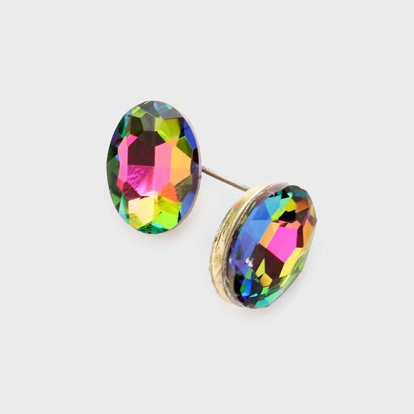 CLEARANCE SPECIAL - OVAL CRYSTAL EARRINGS
