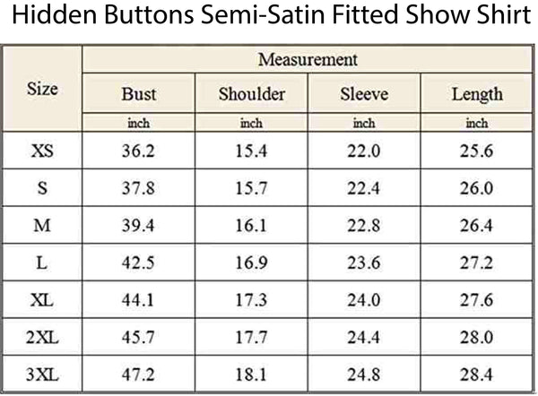 Semi-Satin Button Down Shirts (Multiple Sizes & Colors Available)