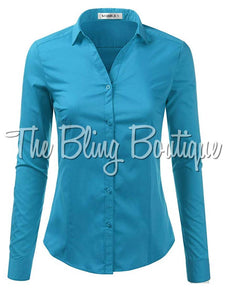 (Multiple Colors Available) PLUS SIZE Button Down Shirt